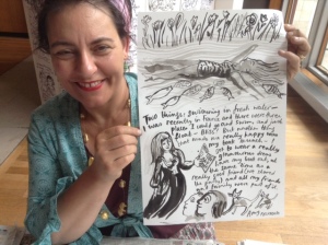 Artist and great human Sophie Herxheimer capturing my 'best self' at the Festival of Love.